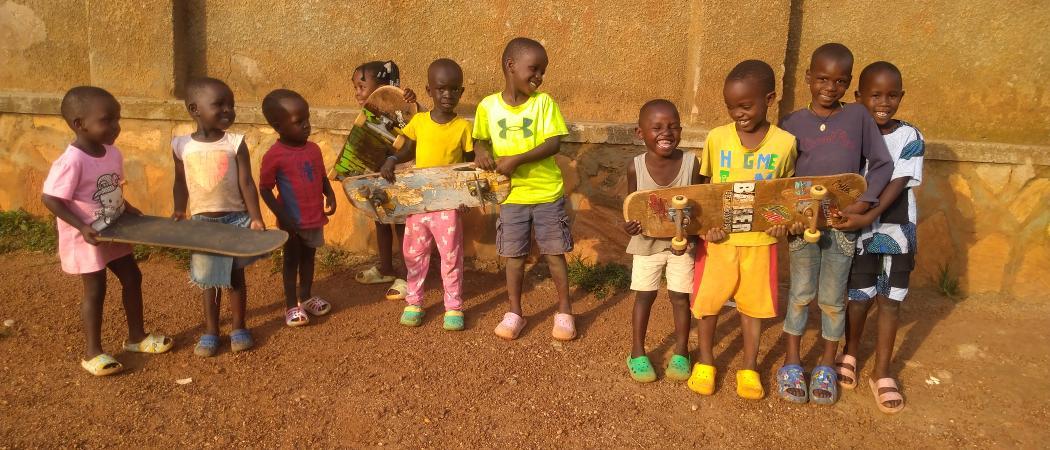 Early days of the Kampala Skateboard Initiative