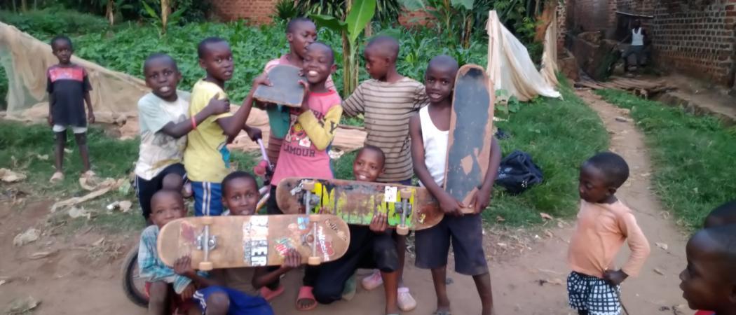 Early days of the Kampala Skateboard Initiative