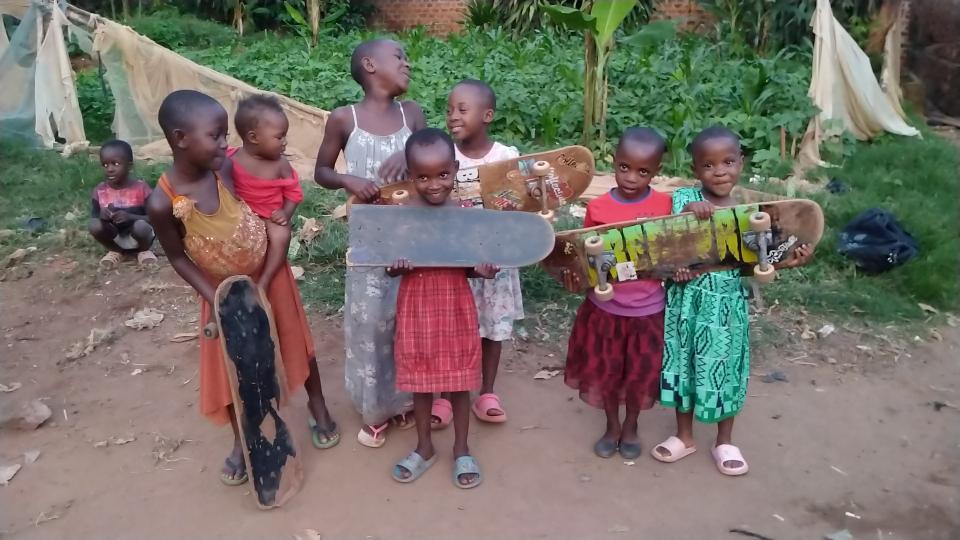 Early days of the Kampala Skateboard Initiative